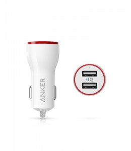 شاحن سيارة 24 واط مخرجين ابيض اوف لاين A2310H21